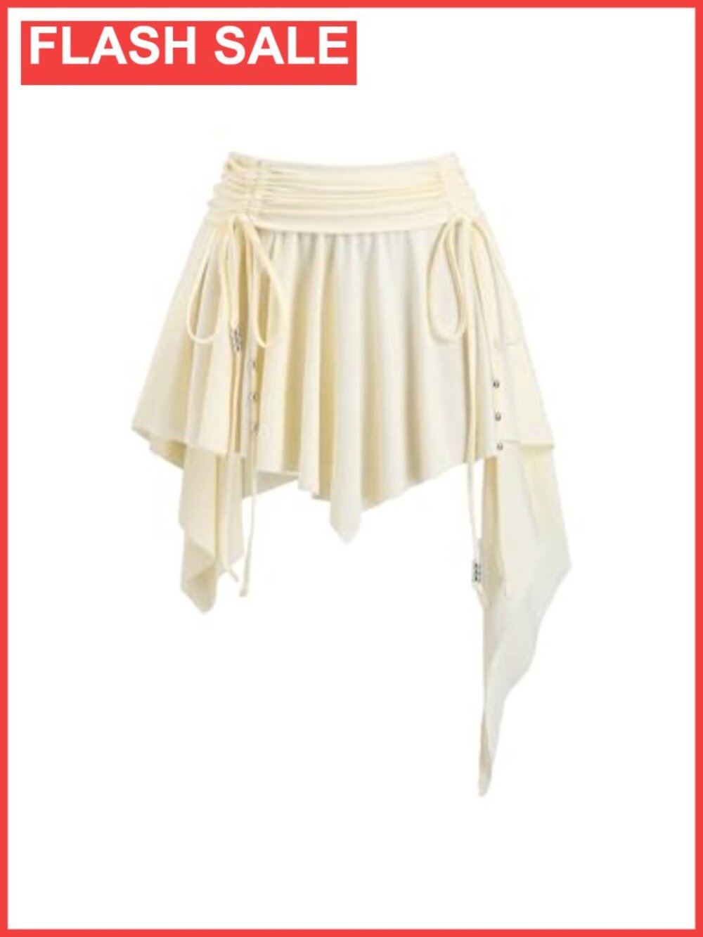 Milumia Women's Ruched Asymmetrical Mini Skirt Y2k Pleated Short Skirt